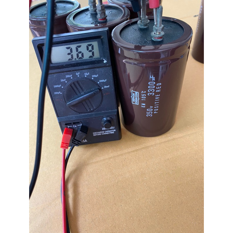 (แพ็ค1ชิ้น) C 3300UF 350VDC นิปปอนJapanแท้ใหม่ ทนร้อนสูง105C 3300UF คาปาซิเตอร์ 3300UF Capacitor 330