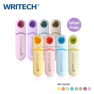 ปากกาเน้นข้อความ ตรา writech รุ่น 8154 หัวนุ่ม สีสวย 8 เฉดสี ดีไซน์นักบินอวกาศ ไฮไลท์สีพาสเทล สีสด