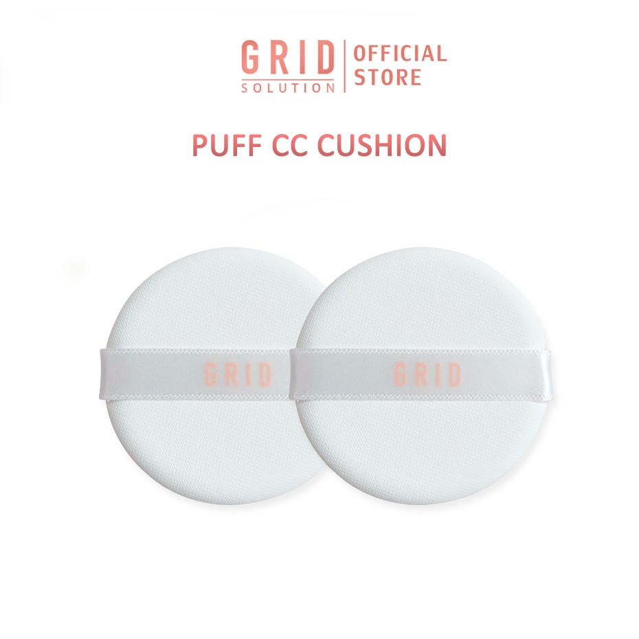 GRID Solution Puff  กริด พัฟ คุชชั่น 2 ชิ้น แถบvาว