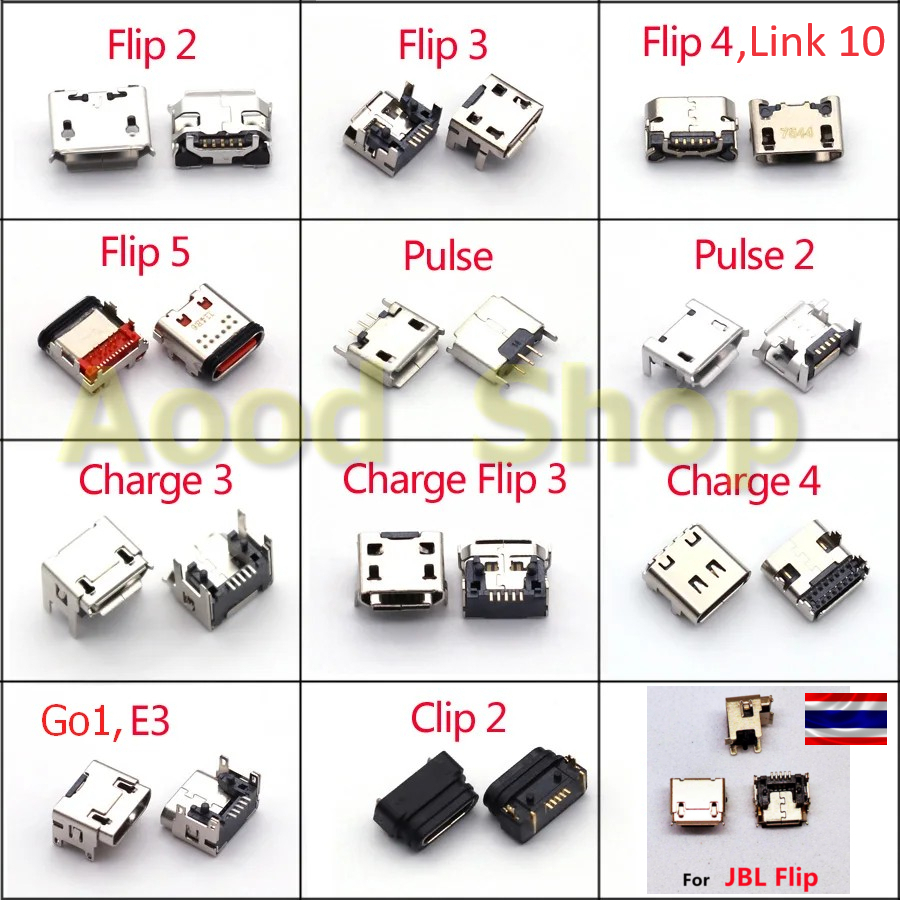USB JBL ขั้ว Micro USB Charging Port Jack Connector JBL รุ่น Charge 2 3 4 Flip  3 4   Link   Pulse 1