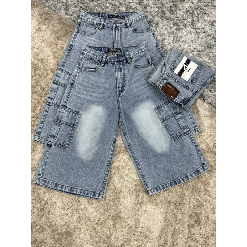 punny jeans 7ส่วนคาร์โก้ ยีนส์ไม่ยืด แพทเทรินเป๊ะเอวสูงเก็บพุงสะโพกดีมาก