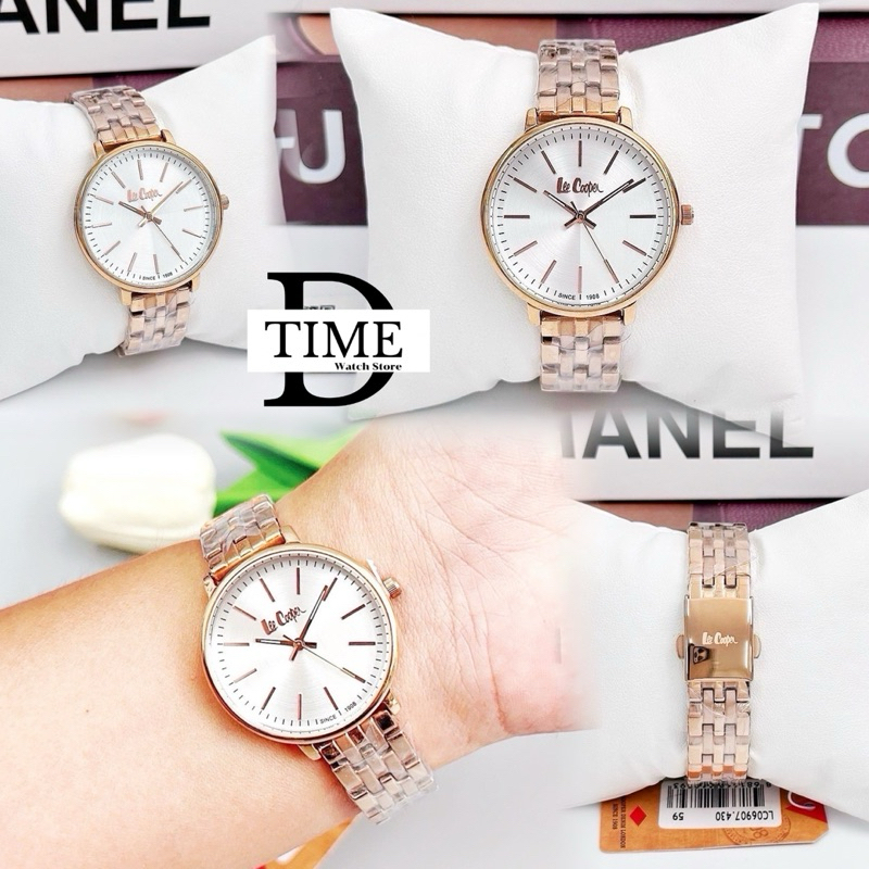 ✨แท้💯%✨นาฬิกาข้อมือLee Cooper Women’s Analog Black Dial มีใบรับประกัน💢พร้อมส่ง💢