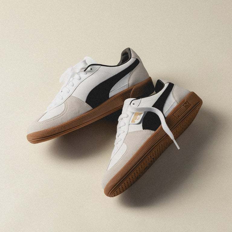 (ของแท้พร้อมส่ง) Puma Palermo Lth White-Vapor Gray-Gum ของแท้ 100% ผ่อนได้ พบไม่แท้ยินดีคืนเงิน