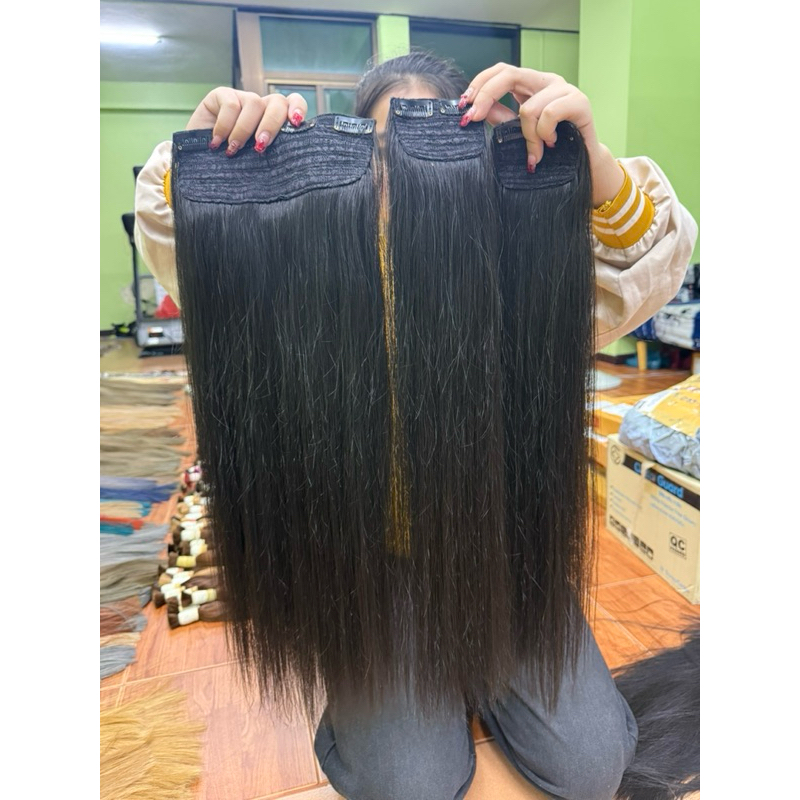 แฮร์พีชผมแท้ ยาว 60 cm แบบ 3 ชิ้น มีประกันหลังการขาย รับประกันตลอดอายุการใช้งาน น้ำหนักประมาน 210 กรัม