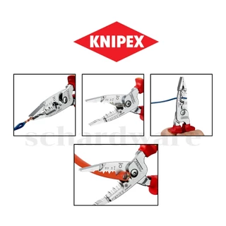 KNIPEX คีมปอกสายไฟ คีมปอกสายไฟกันไฟ 1000V VDE ขนาด 8" ผลิตที่ประเทศเยอรมัน รุ่น 1376200ME
