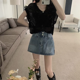 พร้อมส่งในไทย เสื้อตาข่ายคอวี แขนกว้าง ผ้าตาข่ายใส่หน้าร้อน เสื้อไปทะเล Y193
