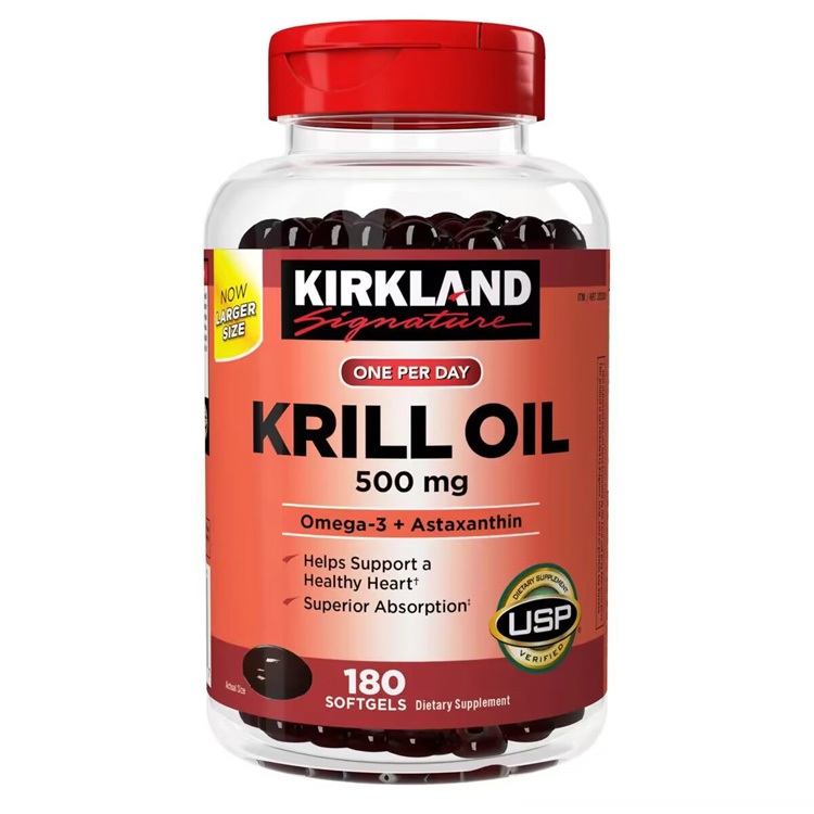 (Exp.01/2027)Kirkland Signature Krill Oil 500 mg 180 Softgels