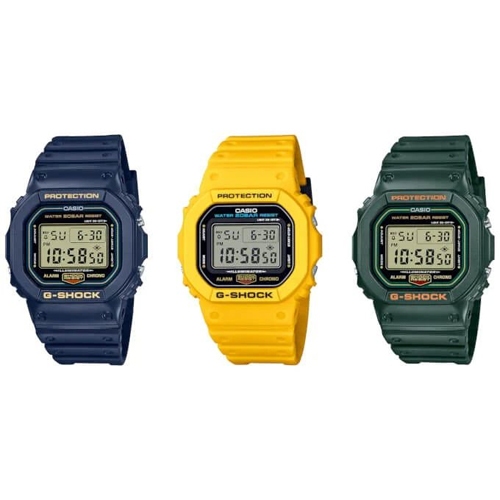 G-Shock นาฬิกาข้อมือผู้ชาย สายเรซิ่น รุ่น DW-5600,DW-5600RB,DW-5600REC,DW-5600RB-2D,DW-5600RB-3D,DW-