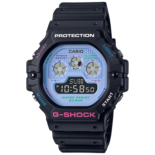 G-Shock นาฬิกาข้อมือผู้ชาย สายเรซิ่น สีดำ รุ่น DW-5900,DW-5900DN,DW-5900DN-1D