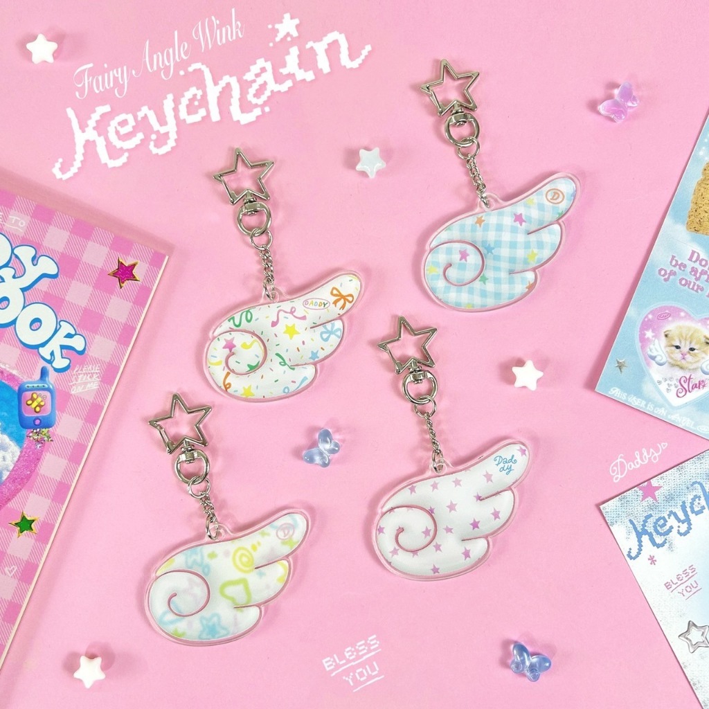 DADDY | Fairy Angel Wings Keychain พวงกุญแจปีกนางฟ้า สุดน่ารัก