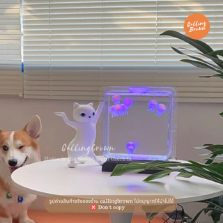 callingbrown [🐙พร้อมส่ง🐙] โคมไฟ โคมไฟแมงกะพรุน LED ข้างเตียงไฟกลางคืน jellyfish โคมไฟเปลี่ยนสี
