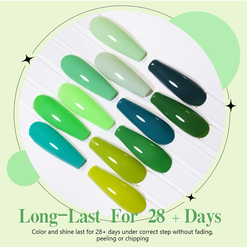 🪴 7.3 ml สีเจล สีทาเล็บเจล เขียวมะนาว ตอง