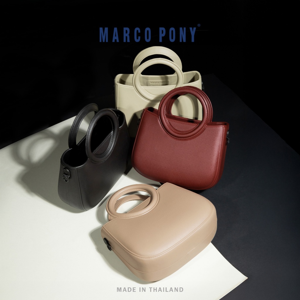 Marco Pony กระเป๋าถือ กระเป๋าสะพายไหล่ แฟชั่นผู้หญิง ทรงโฮโบ ใบขนาดเล็ก ขนาด 17 x 21 CM. รุ่น BP1009