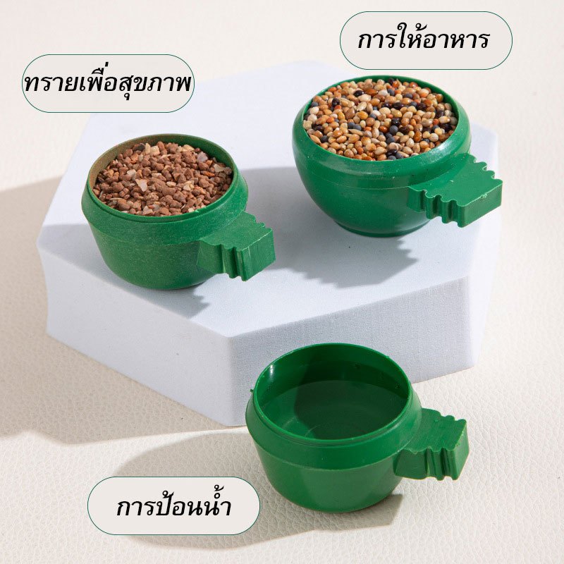 coralcoveshop ถ้วยให้อาหาร ถ้วยให้น้ำ สำหรับนก สอดเข้าไปในกรงได้ ถ้วยอาหารนก - รูปที่ 6