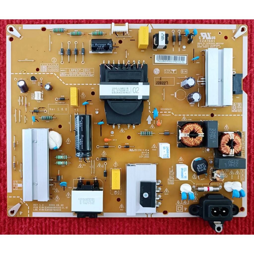 เพาเวอร์ซัพพลายทีวี LG รุ่น 65UQ7500PSF, 65UP7500PTC, 65UN7200PTF, 65UN7300PTC พาสบอร์ด EAX69083101