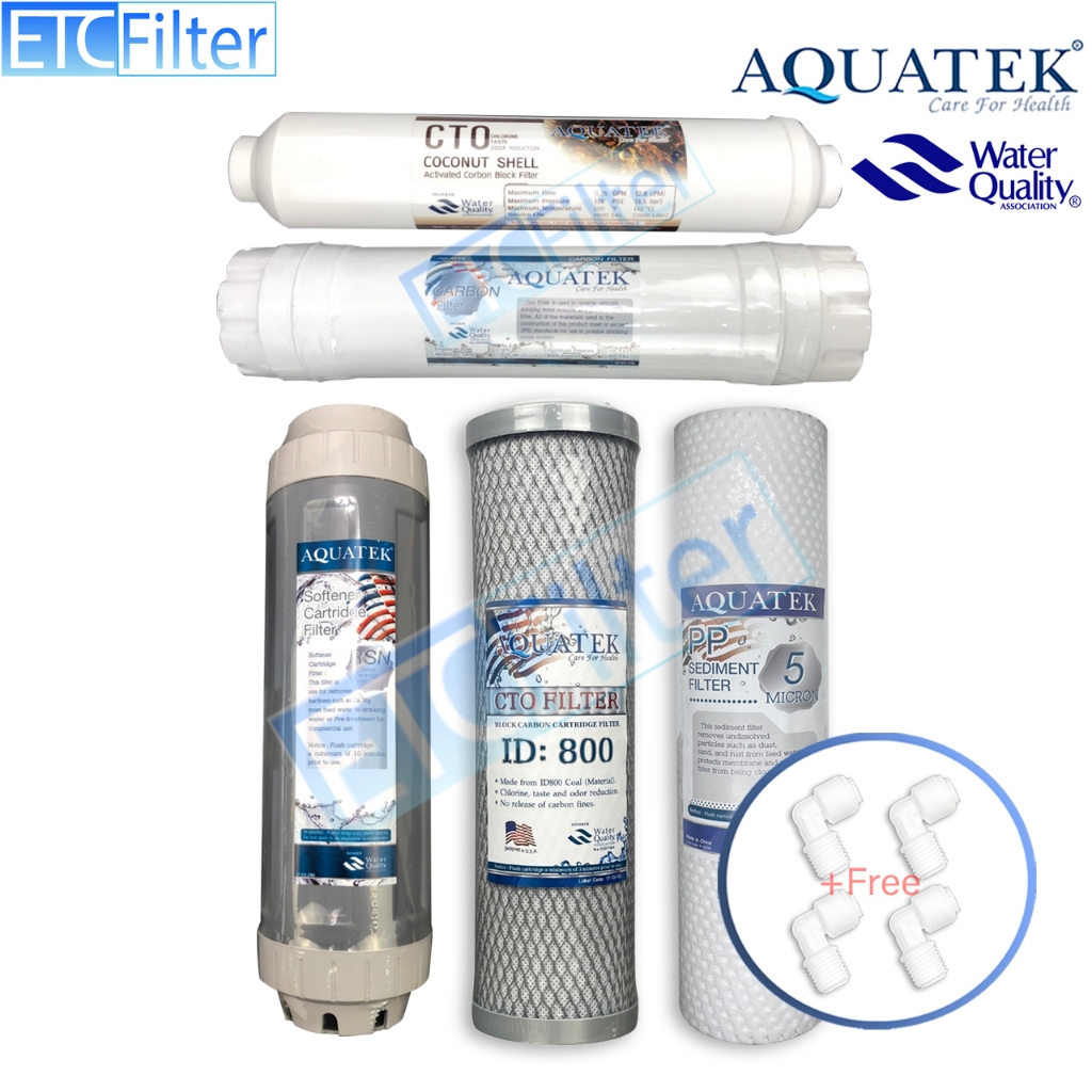 ชุดไส้กรอง UF Aquatek Sliver USA ครบชุด 5 ขั้นตอน post AQUATEK