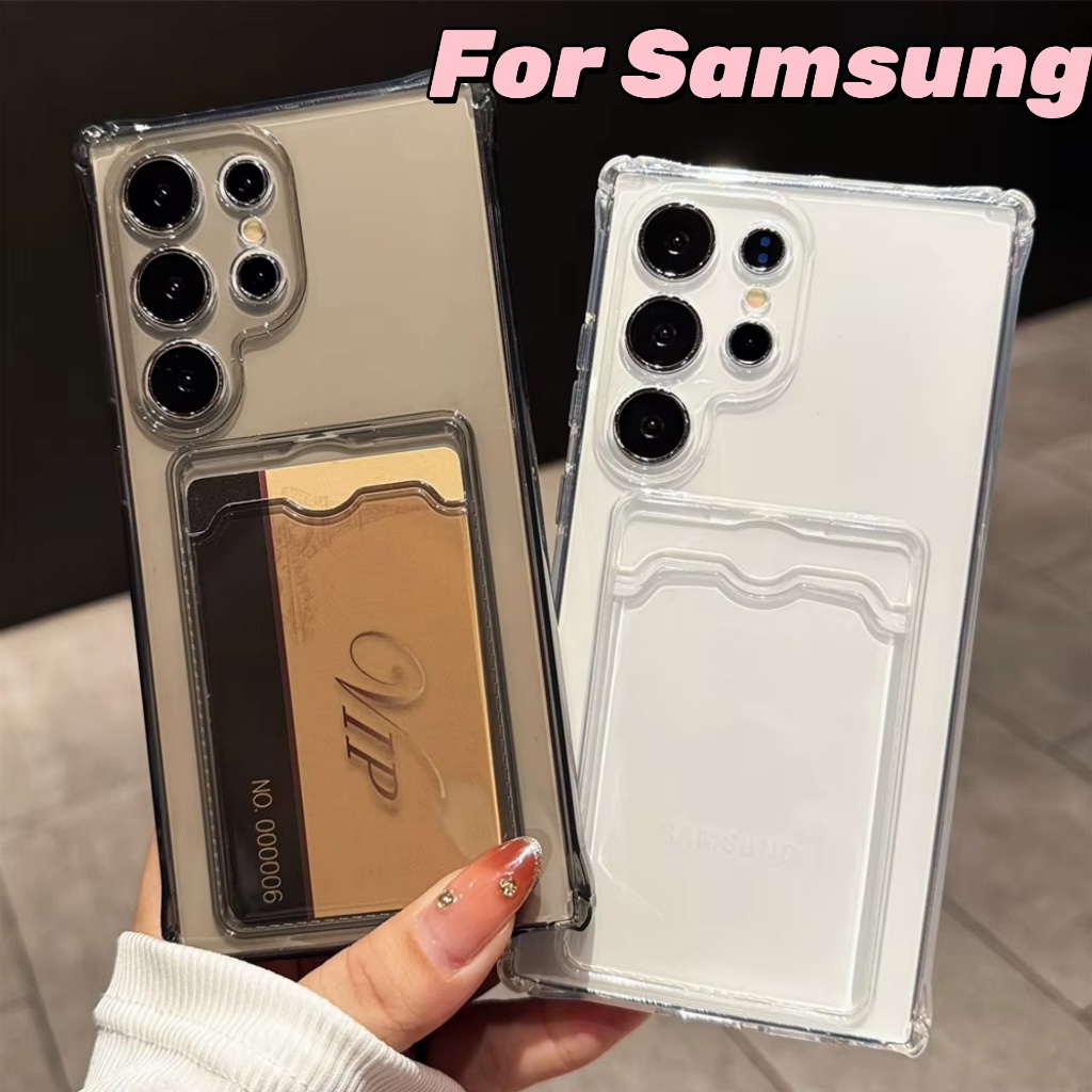เคสใสใส่บัตรได้ สำหรับ รุ่น For Samsung A57 A37 A36 A17 A07 S26 S25Ultra A55 A15 A05 A06 A55 A54 A12 A14 A53 A52 A34 A25