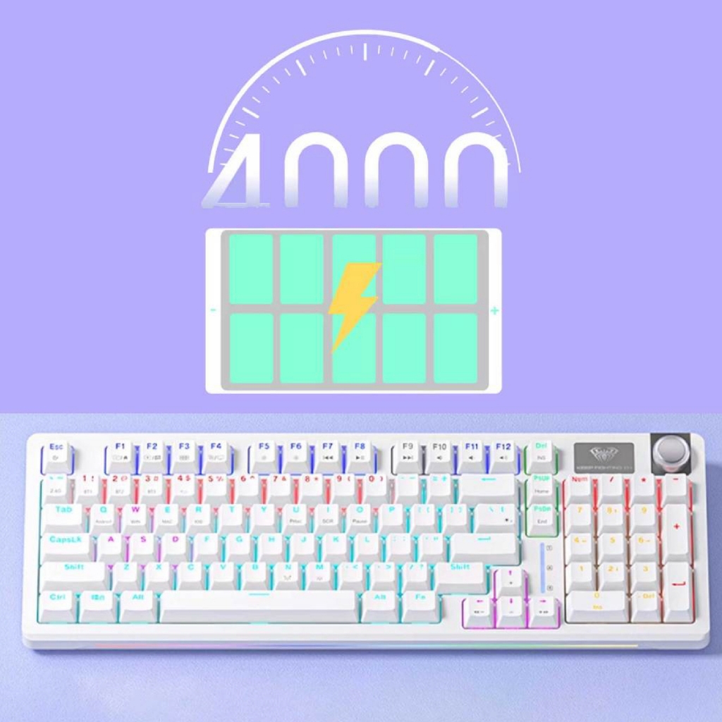 AULA S98 Gasket Wireless Gaming Keyboard (TH) คีย์บอร์ดเกมมิ่งไร้สาย (รับประกันสินค้า 2 ปี)