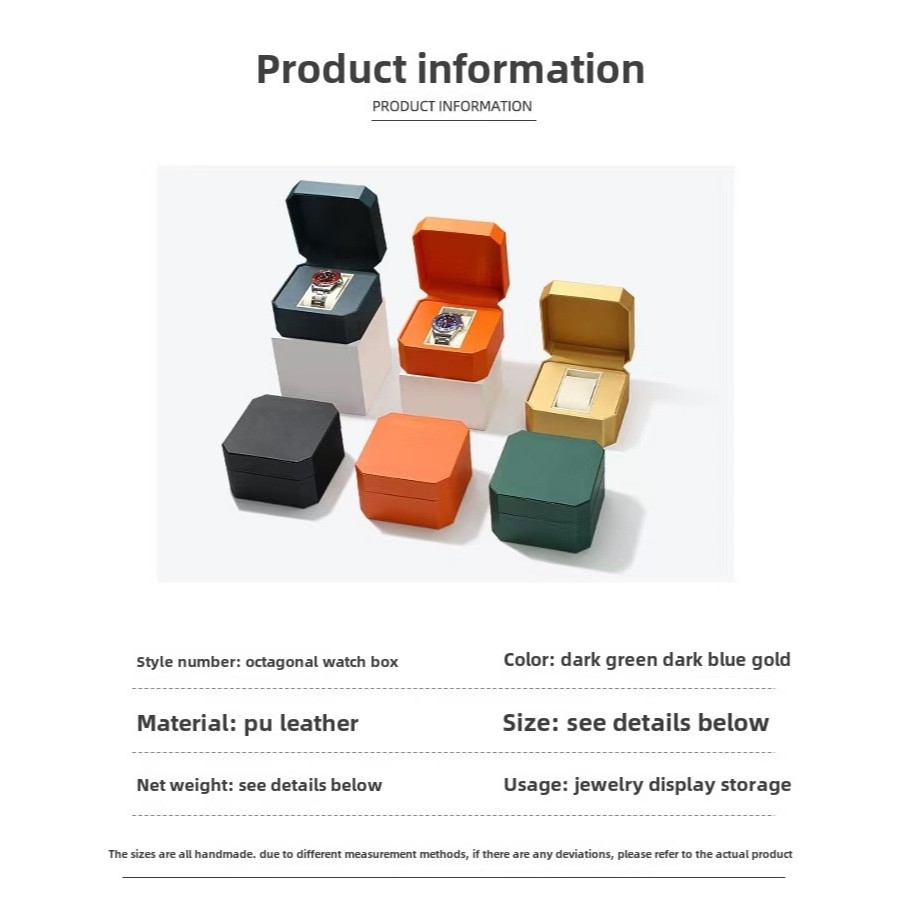 *พร้อมส่ง*กล่องนาฬิกา(หนัง PU แปดเหลี่ยม)กล่องใส่นาฬิกาWatch Boxกล่องเก็บนาฬิกาข้อมือ กล่องใส่เครื่องประดับ