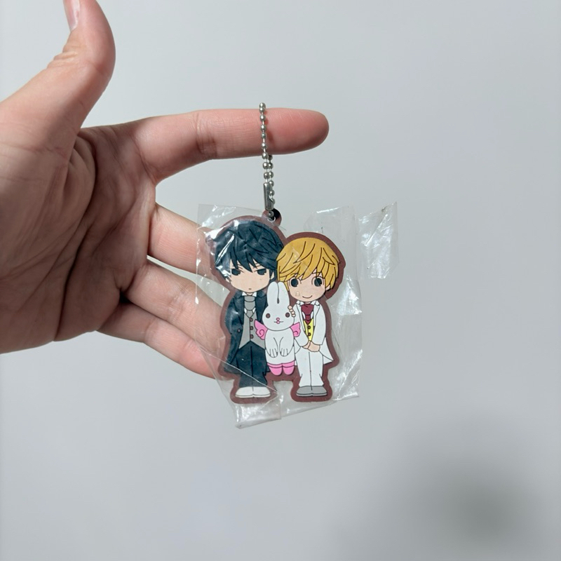 (งานแท้ สินค้ามือสองจากญี่ปุ่น) แป้นยาง พวงสแตรปยาง อนิเมะ  sekaiichi hatsukoi พิมพ์หัวใจใ