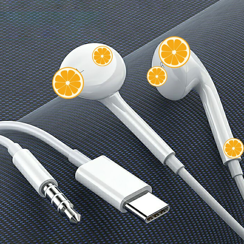 หูฟัง หูฟังมีสาย สำหรับ Android Type-C AUX 3.5mm มีไมค์ในตัว ใช้งานได้กับอุปกรณ์หลายชนิด บรรจุกล่อง คุณภาพเสียงดี