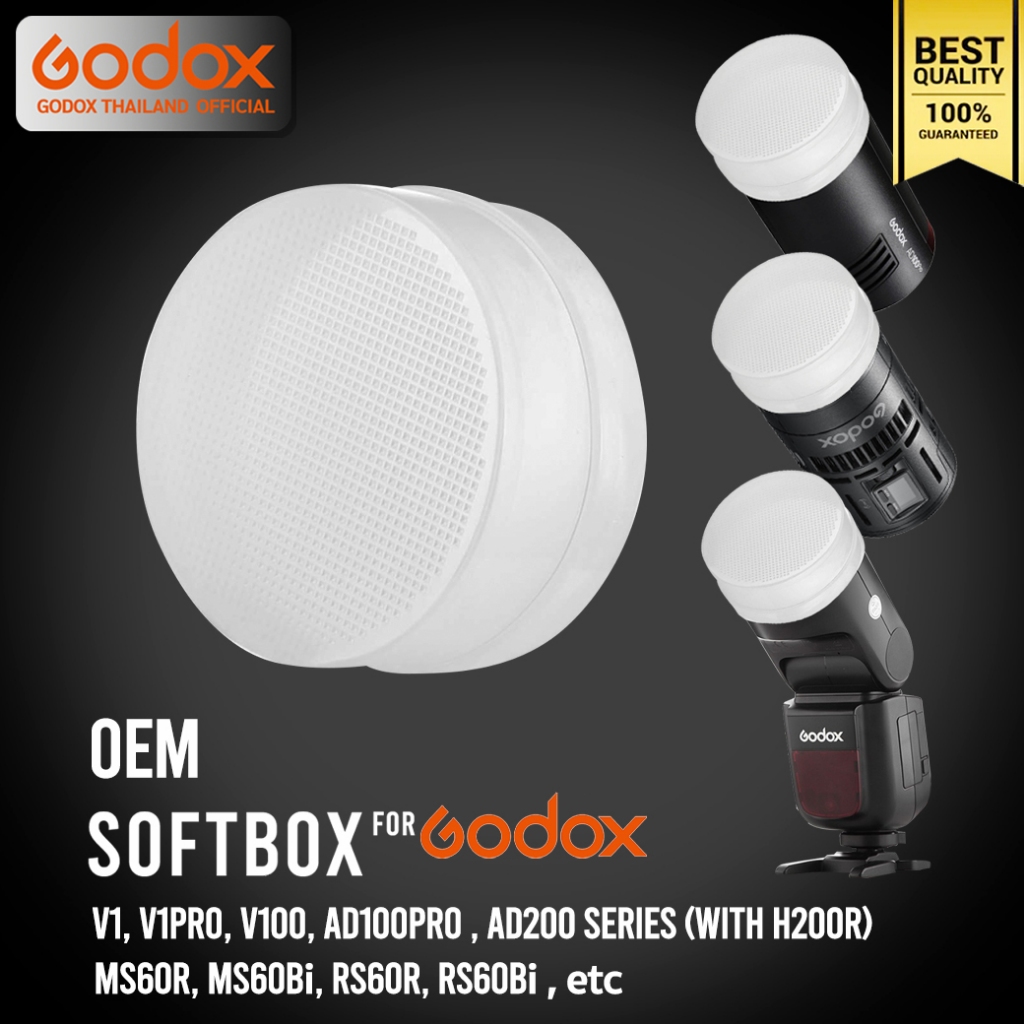 OEM- Softbox For Godox V1, V1Pro, V100, AD100Pro, AD200 series (with H200R), MS60R/Bi, RS60R/Bi - Go