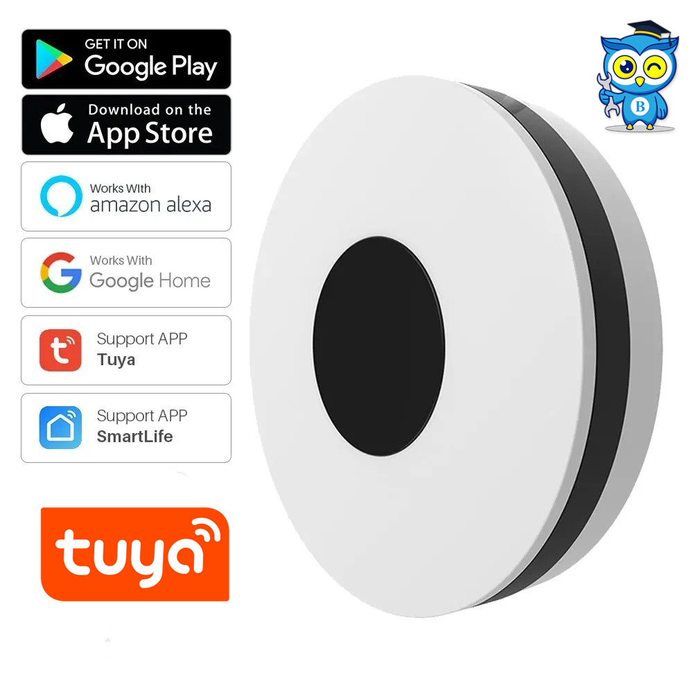 ใหม่ล่าสุด Tuya W09 สีขาวใหม่ IR Universal Remote Control อุปกรณ์ควบคุมรีโมท IR เช่น แอร์ ทีวี