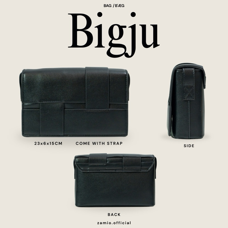 BIGJU BAG กระเป๋าหนังสะพายข้าง