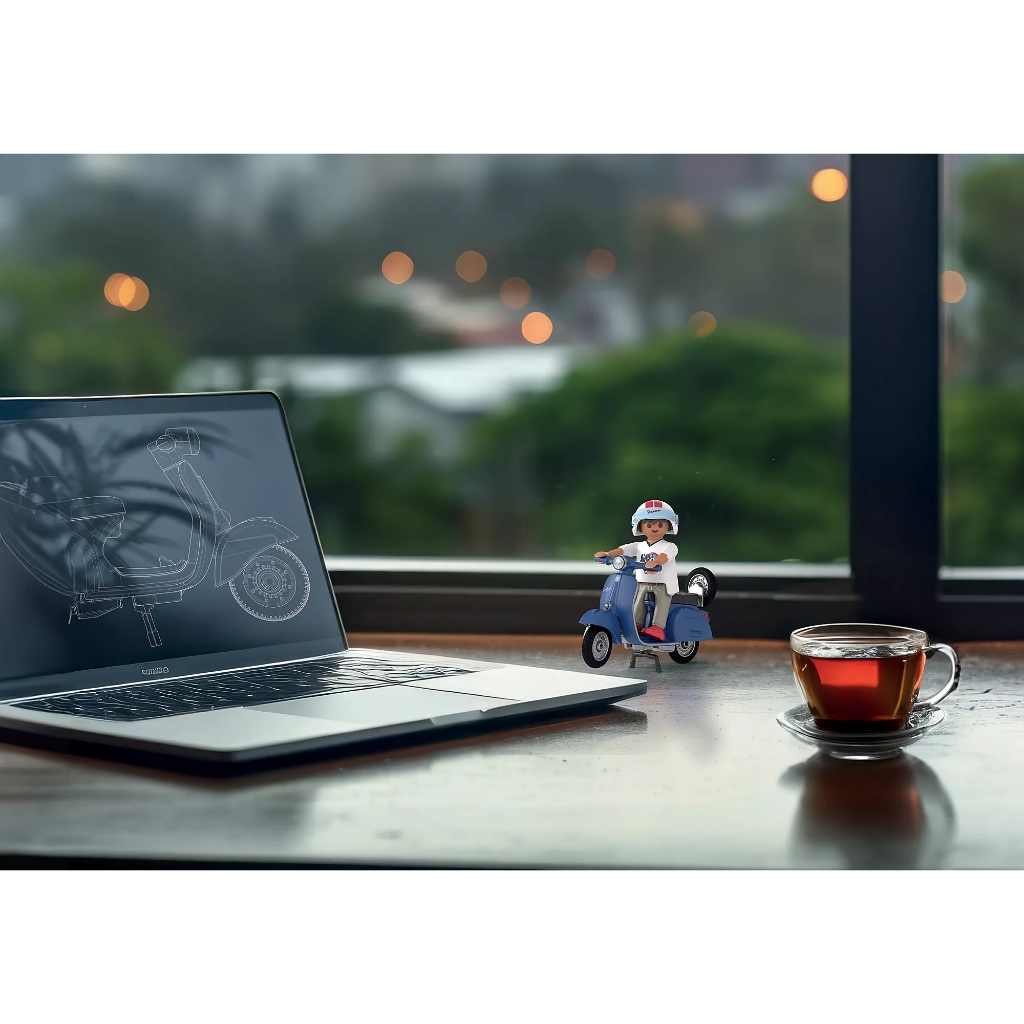 Playmobil 71622 Vespa 1969 Sprint Veloce blue แอคชั่นฟิกเกอร์ เวสป้า Sprint Veloce 150 ปี 1969 สีฟ้า - รูปที่ 2