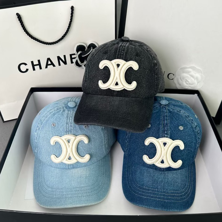 พร้อมส่งจากไทย🔥หมวกแฟชั่นผ้ายีนส์ งานปักนูน เกรดไฮเอน หลายรูปแบบ ราคาพิเศษ