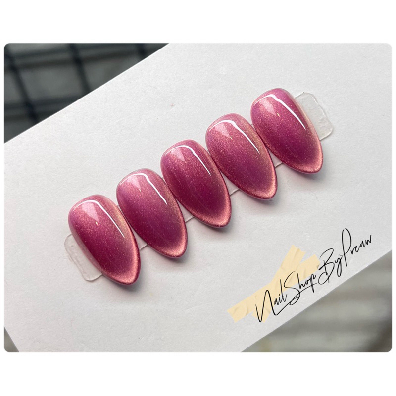 เล็บปลอมมือเท้าสีเจลแท้ สีลูกแก้วชมพูกลีบบัว (จัดส่ง1-2วัน)📌ฟรีกาว+ตะไบทุกชุด📌