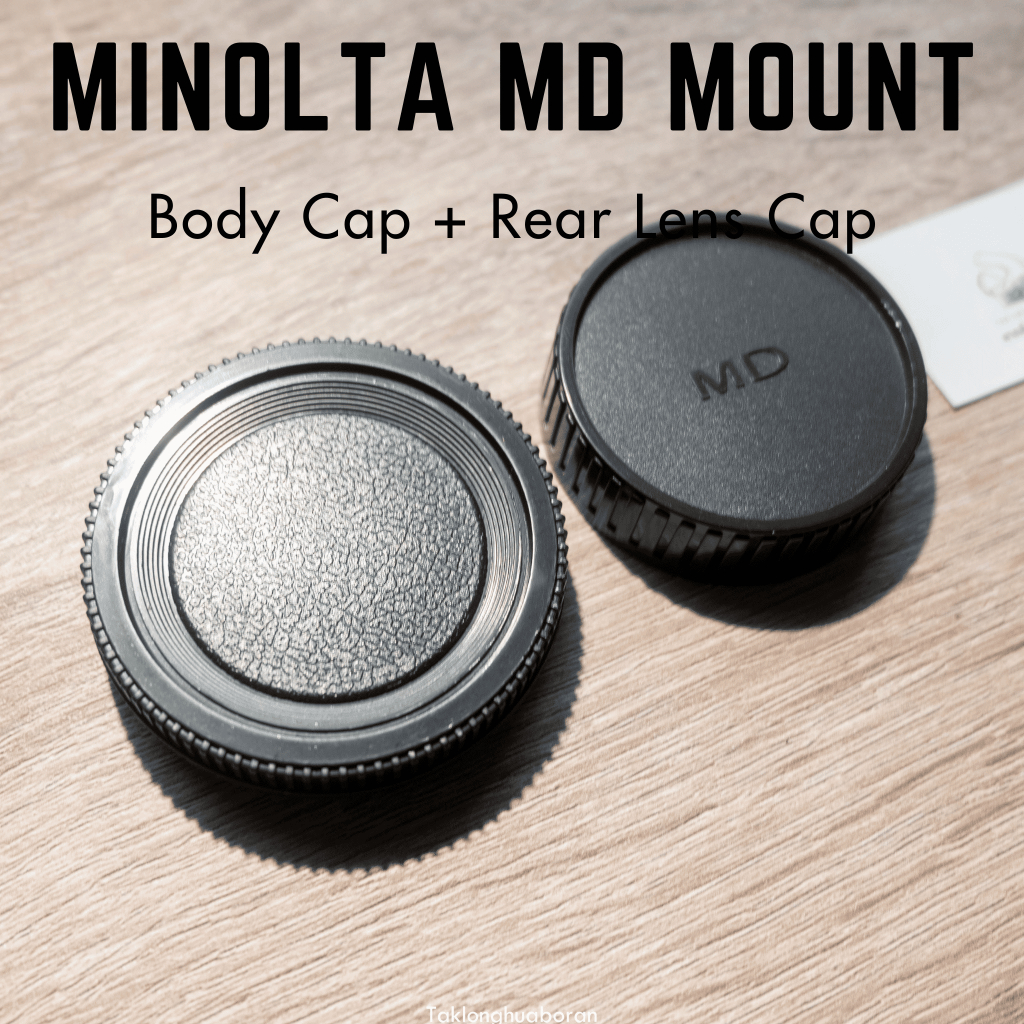 Body Cap+Rear Lens Cap | ฝาปิดบอดี้+ฝาปิดท้ายเลนส์ สำหรับกล้อง Minolta Md Mount