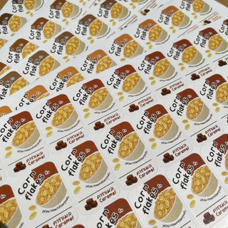 สติกเกอร์คอร์นเฟลก รสชาติต่างๆ Cornflakes ฉลากสินค้า สำเร็จรูป B26