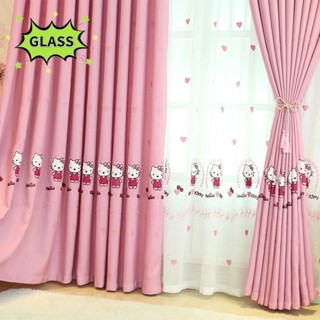 💖ม่านคิตตี้ลายหัวใจ​ ม่านหน้าต่างกันยูวี ม่านคิตตี้ (หนึ่งชิ…