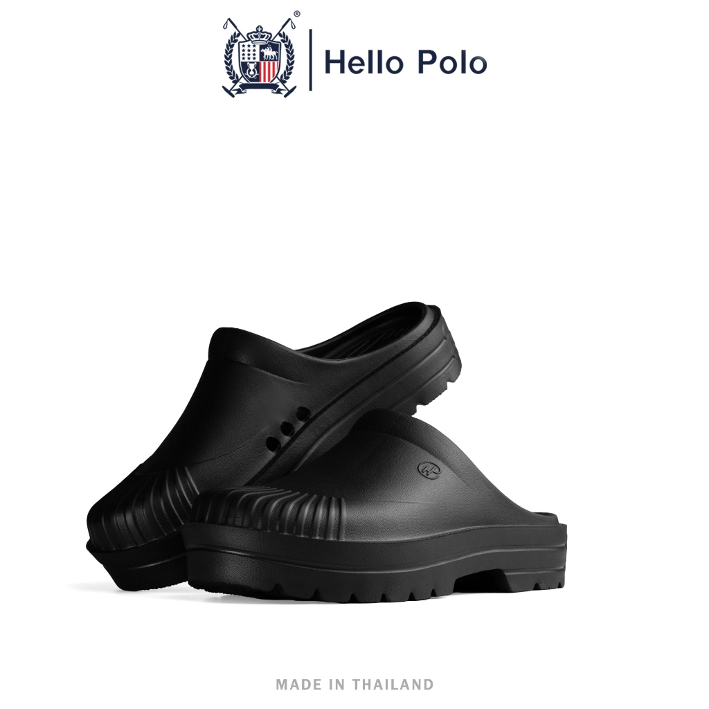 Hello Polo รองเท้าเปิดส้น รองเท้าแตะสวมแบบแฟชั่น สำหรับผู้ชาย นุ่มสบาย กันน้ำ กันลื่น Size 40-45 รุ่น HP8045