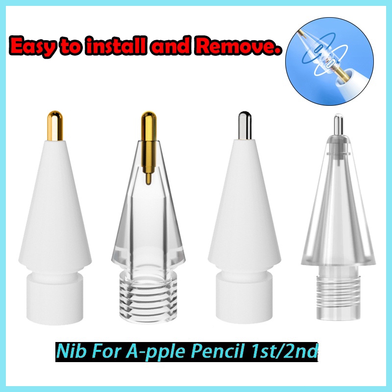 for Ipad หัวปากกา Stylus Pencil Tip สำหรับ Pencil 1,2แบบโปร่งใส หัวปากกา จุกปากกา แบบแหลม ปากกาสำหรับไอแพด