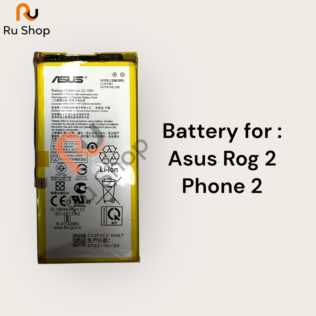 แบตเตอรี่ Asus Rog 2 / Phone 2 ZS660KL C11P1901 6000mAh