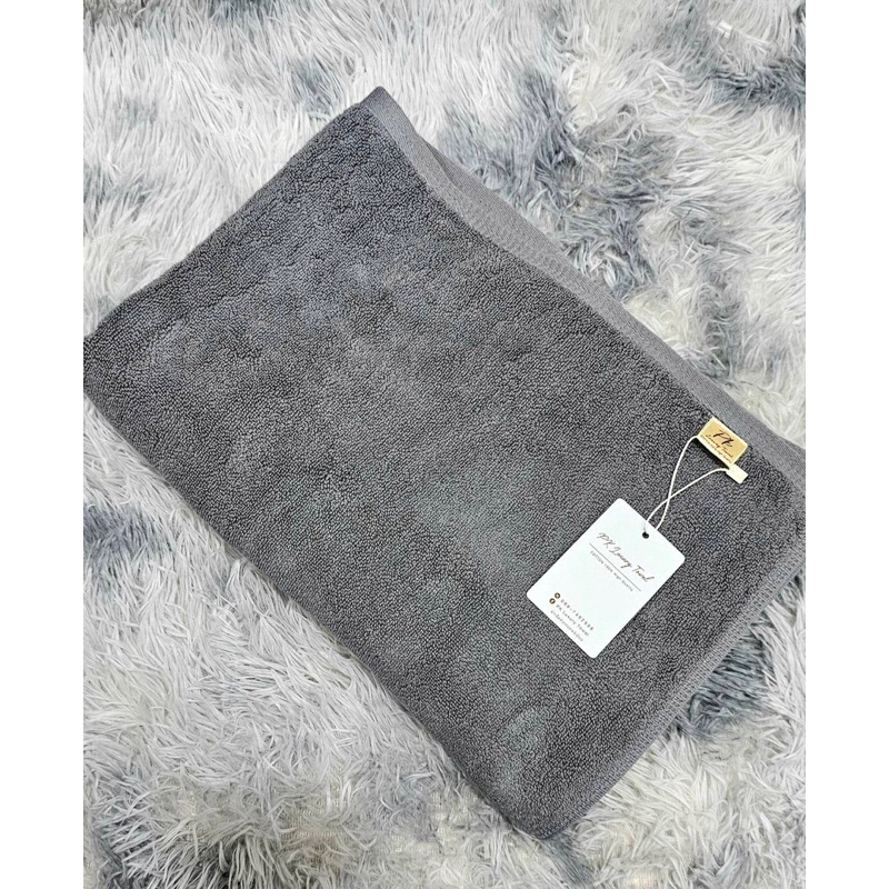 ผ้าเช็ดตัวโรงแรม PK Luxuryไซส์ใหญ่พิเศษ ขนาด 30*60 นิ้ว cotton 100% หนัก18 ปอนด์ สีเทา