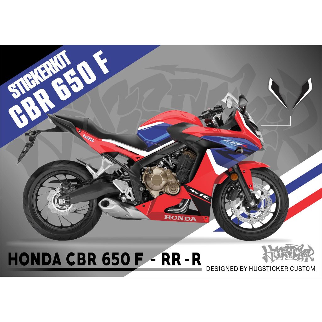 Hugsticker สติ๊กเกอร์ติดรถ สติ๊กเกอร์ CBR650F ลาย RR-R