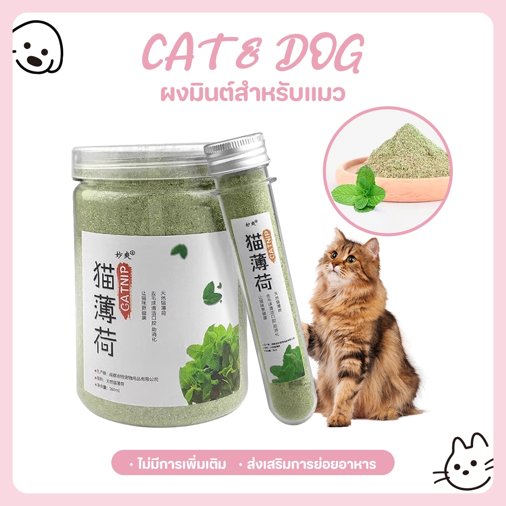 【CAT&DOG】แคทนิปแมว กัญชาแมว แบบผงบดละเอียด😺 จาก catnip 100% หญ้าแมวบำรุงแมวอ้วน ตำแยแมว ราคาถูก