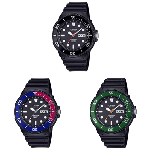 CASIO นาฬิกาข้อมือผู้ชาย สายเรซิ่น รุ่น MRW-230,MRW-230H,MRW-230H-1E1,MRW-230H-1E2,MRW-230H-1E3