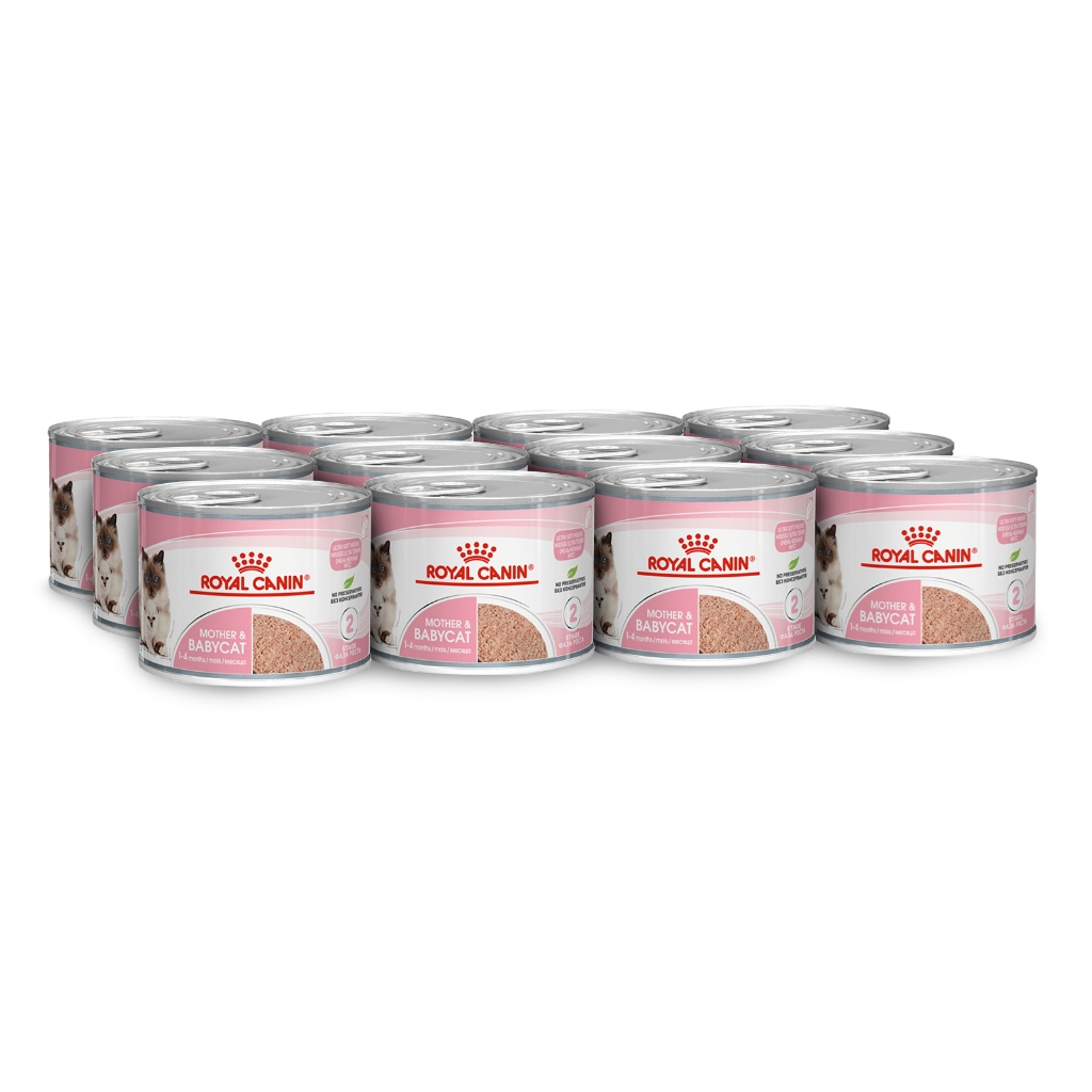 (กปแมว)ล๊อตใหม่ROYAL CANIN MOTHER&BABYCAT CAN 195g×12 กระป๋อง อาหารเปียกสำหรับแม่แมวและลูกแมว