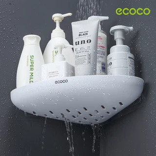 ecoco ชั้นวางของในห้องน้ำ ที่วางของในห้องน้ํา การออกแบบกลวง กันน้ำกันขึ้นรา ที่วางของเข้ามุมสามเเหลี่ยม รุ่น E2030