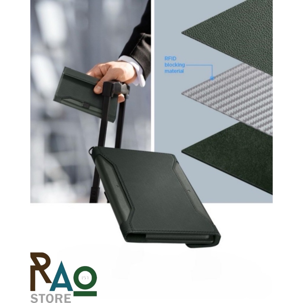 RAO Store กระเป๋าเคสใส่พาสปอร์ต  มีช่องใส่บัตร4ช่อง ช่องใส่Sim2ช่อง ที่จิ้มSim ช่องสอดเก็บตั๋ว ขนาดเล็กกะทัดรัด