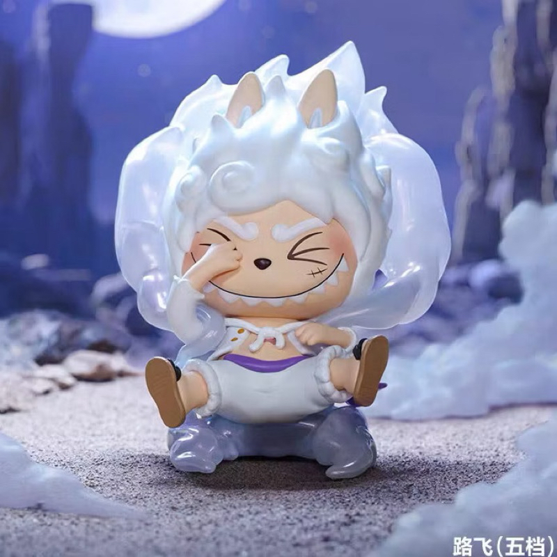 (พร้อมส่ง)POPMART-Secret Labubu One Piece:Luffy(Gear5)