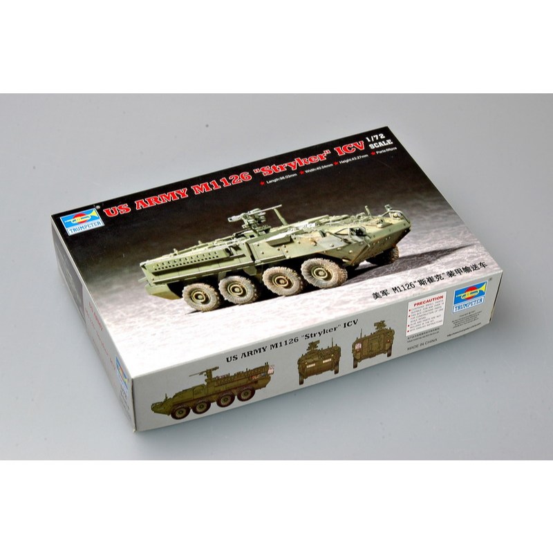 พลาสติก โมเดล ประกอบ TRUMPETER สเกล 1/72 M1126 Stryker Infantry Carrier Vehicle (07255)