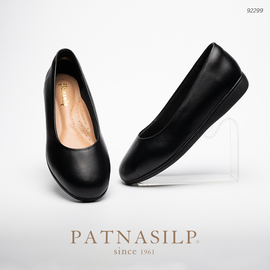 𝐏𝐀𝐓𝐍𝐀𝐒𝐈𝐋𝐏 รองเท้าคัชชู หนังแกะนิ่ม ซับในฟองน้ำรอบด้าน หน้ากว้างมาก พื้นนิ่มมาก น้ำหนักเบา | 92299