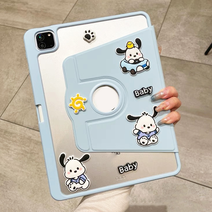 เคสฝาพับ สําหรับเคสไอแพด Gen10 2022 Gen7 Gen8 Gen9 10.2 Air4 Air5 10.9 เคสหมุนได้360 องศาหมุน หลังโปร่งใส มีช่องใส่ปากกา
