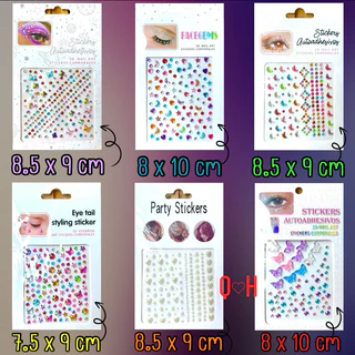 สติ๊กเกอร์เพชร ติดหน้า ติดตา ติดผม💎✨sticker สติกเกอร์ เพชร ผีเสื้อติดหน้า กากเพชร ดาวติดหน้า มุก ไข่มุก สติ๊กเกอร์มุก