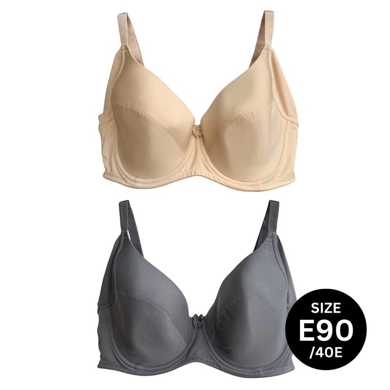 [พร้อมส่ง] Wacoal วาโก้ ชุดชั้นในมีโครง ฟองน้ำบาง ไซส์ E90/40E (WB 9911) ชุดชั้นในไซส์ใหญ่ มือสองสภา